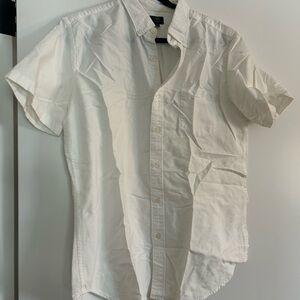 J. Crew Oxford Short Sleeve White Men's Shirt
